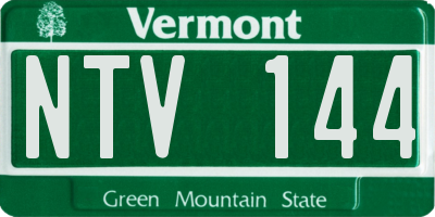 VT license plate NTV144