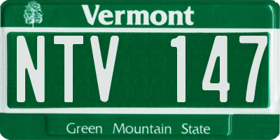 VT license plate NTV147