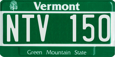 VT license plate NTV150