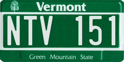 VT license plate NTV151