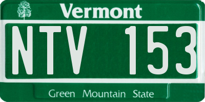 VT license plate NTV153