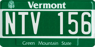 VT license plate NTV156