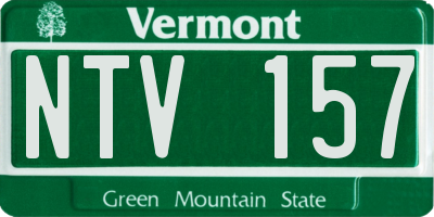 VT license plate NTV157