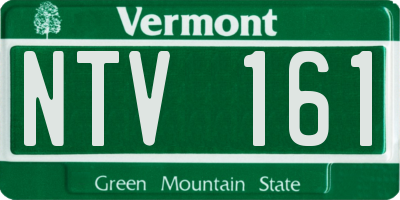 VT license plate NTV161