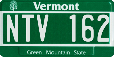VT license plate NTV162