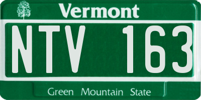 VT license plate NTV163