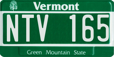 VT license plate NTV165
