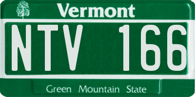 VT license plate NTV166