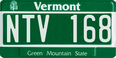 VT license plate NTV168