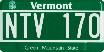 VT license plate NTV170