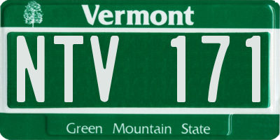 VT license plate NTV171