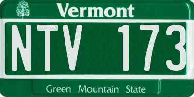 VT license plate NTV173