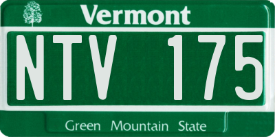 VT license plate NTV175