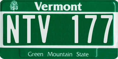 VT license plate NTV177