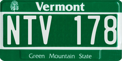 VT license plate NTV178