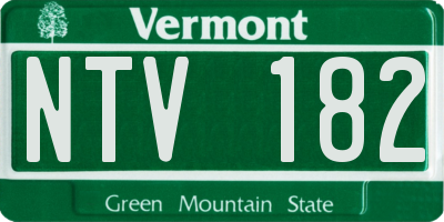 VT license plate NTV182