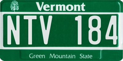 VT license plate NTV184