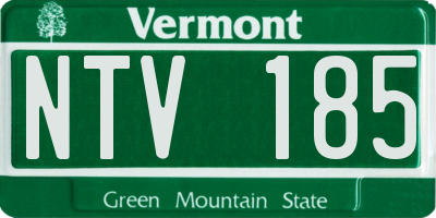VT license plate NTV185