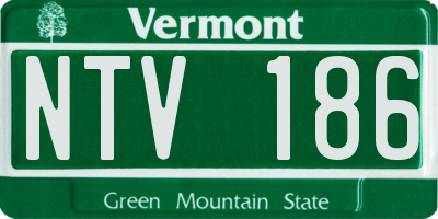 VT license plate NTV186