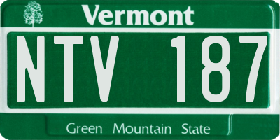 VT license plate NTV187
