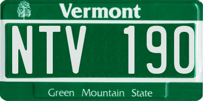 VT license plate NTV190