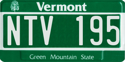 VT license plate NTV195