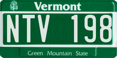 VT license plate NTV198