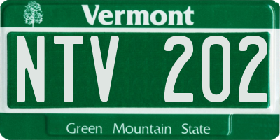 VT license plate NTV202