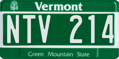 VT license plate NTV214