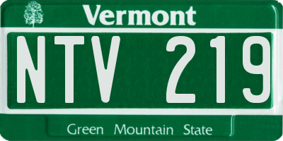 VT license plate NTV219