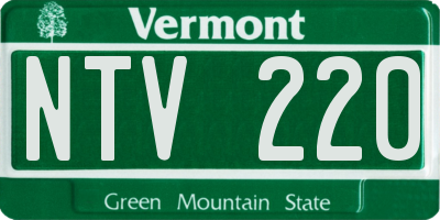 VT license plate NTV220