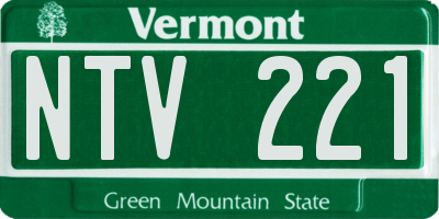 VT license plate NTV221