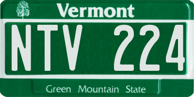 VT license plate NTV224