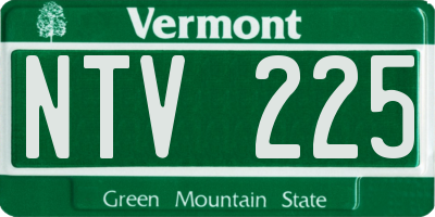 VT license plate NTV225