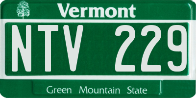 VT license plate NTV229