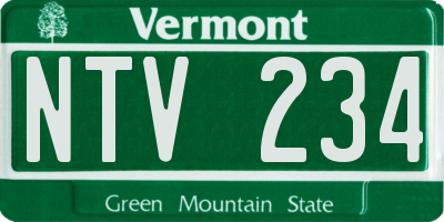 VT license plate NTV234