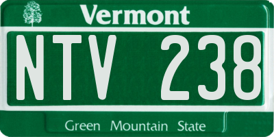 VT license plate NTV238