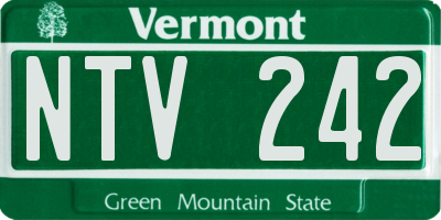 VT license plate NTV242