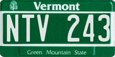 VT license plate NTV243