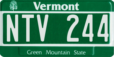 VT license plate NTV244