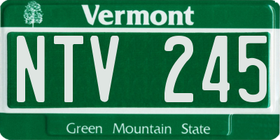 VT license plate NTV245