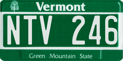 VT license plate NTV246