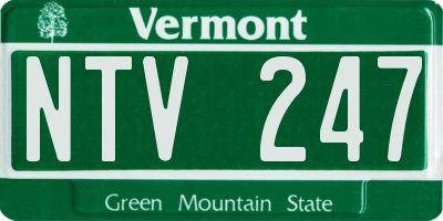 VT license plate NTV247