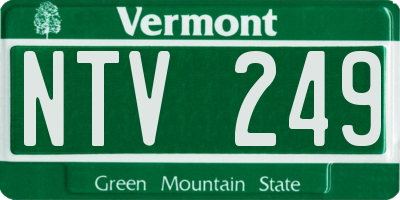 VT license plate NTV249
