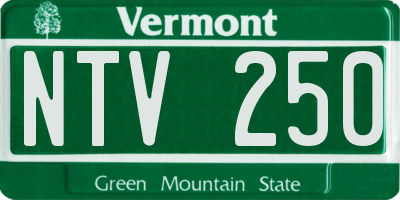 VT license plate NTV250