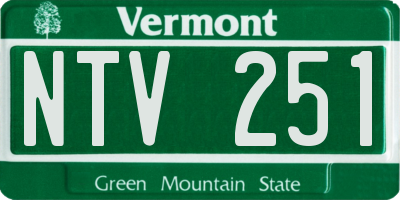 VT license plate NTV251