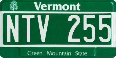 VT license plate NTV255