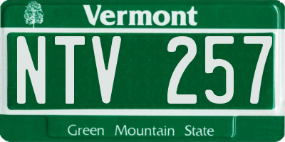 VT license plate NTV257