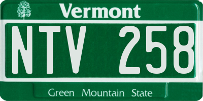 VT license plate NTV258