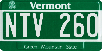 VT license plate NTV260